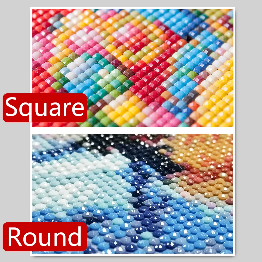 Frameless,5D DIY Square/Round  - Photo Mosaic Print 리뷰 및 가격