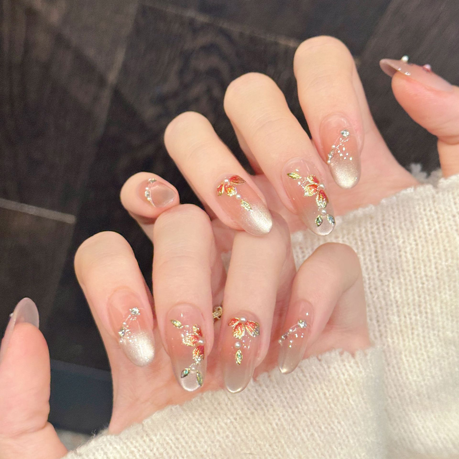 10pcs Handmade Fake Nails Pres - Pressed Flower Art 리뷰 및 가격