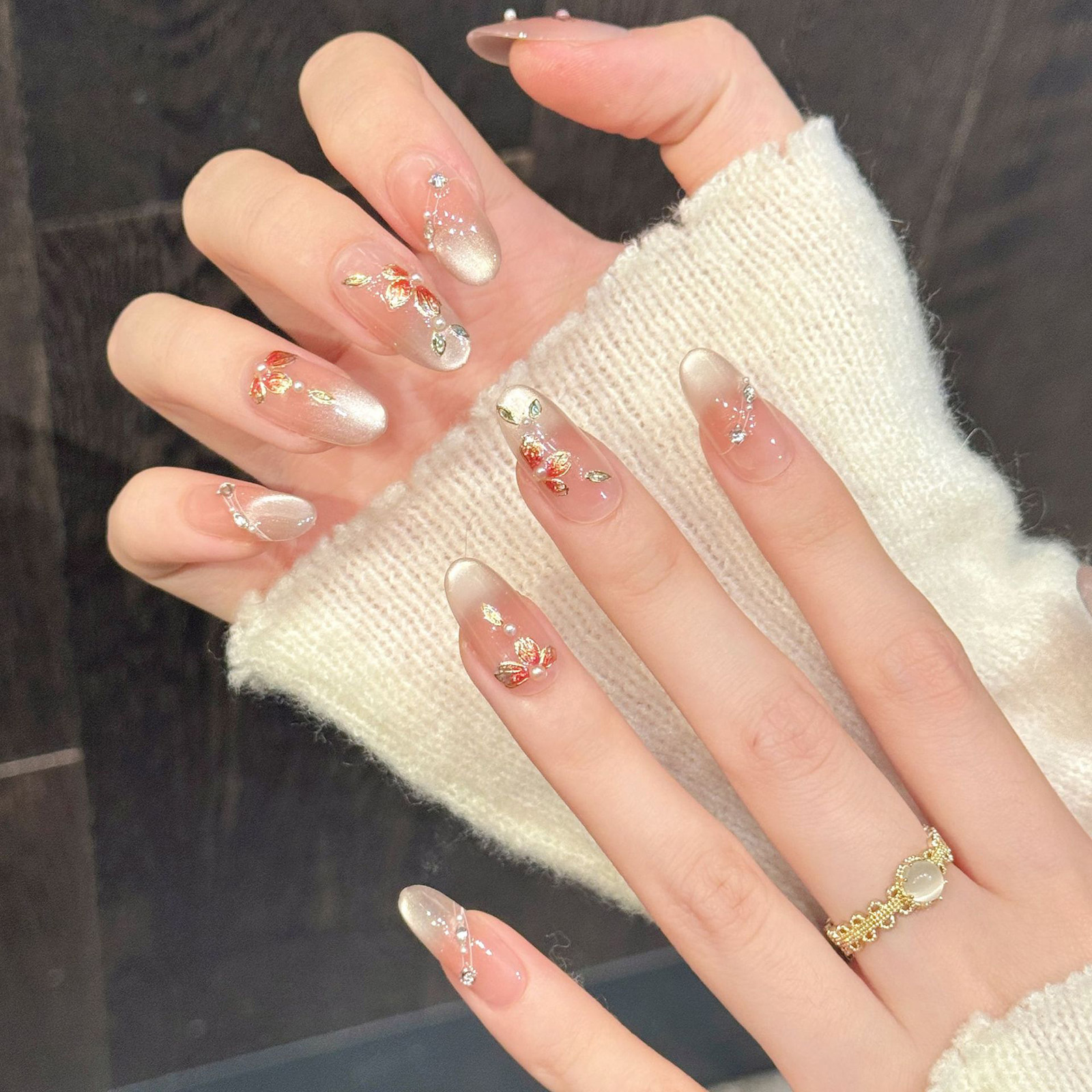 10pcs Handmade Fake Nails Pres - Pressed Flower Art 리뷰 및 가격
