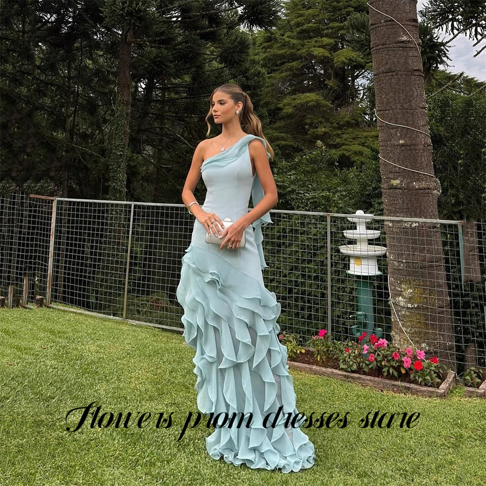 Flowers Sky Blue Party Dress L - Custom Night Sky 리뷰 및 가격